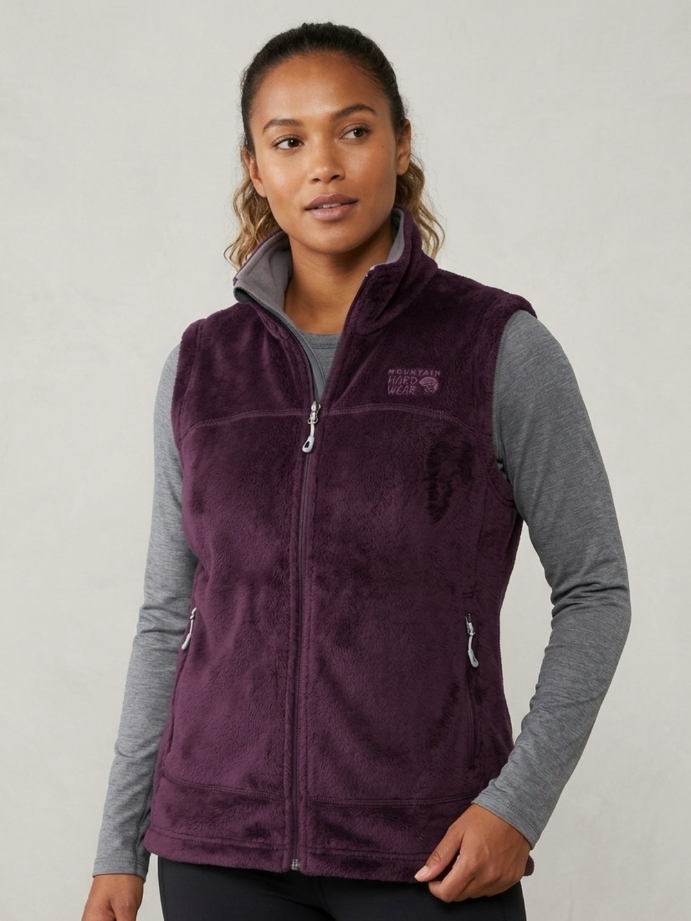 Mountain Hardwear Deep Purple Fleece Vest SZ LARGE